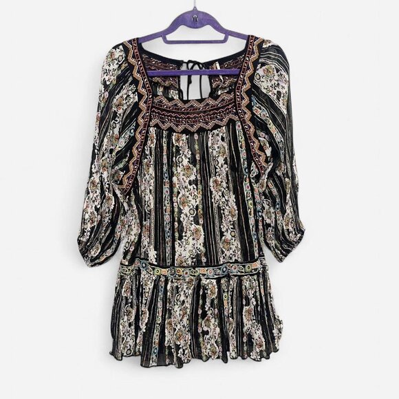 Free People boho Blouse top oversized tunic - Picture 1 of 6